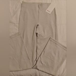Lululemon Ribbed Softstreme Flared Pant Regular in Bone NWT